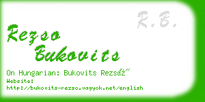 rezso bukovits business card